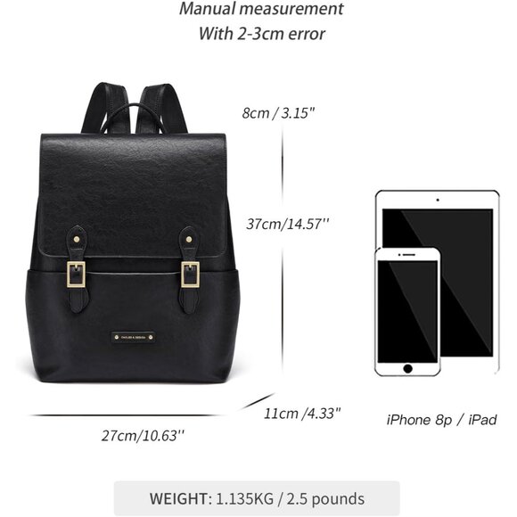Women Leather Backpack Purse Convertible Daypack Waterproof Stylish Travel Bag main image 4